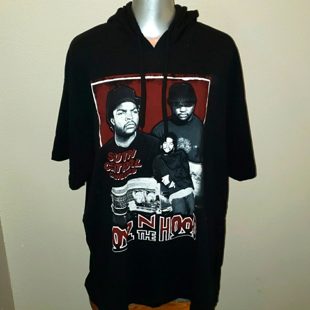 Boyz in the Hood South Central hooded tshirt, size 2XL
